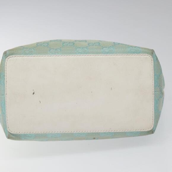 GUCCI GG Canvas Tote Bag Light Blue Gold 002 002 - Picture 9 of 16